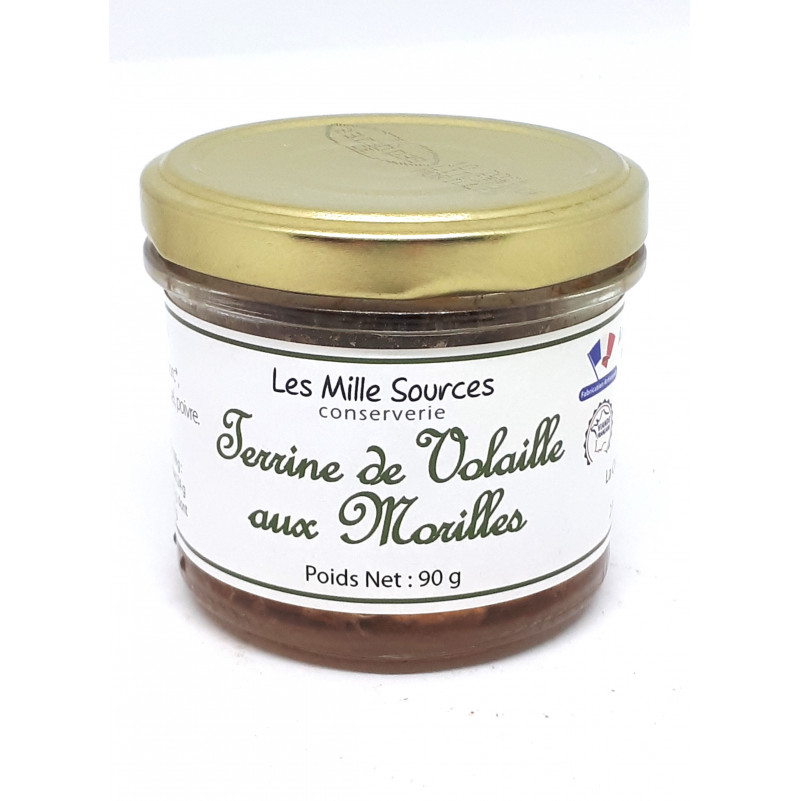 Terrine de volaille aux Morilles 90 g Les Mille Sources