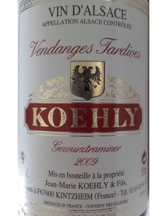 Gewurztraminer Vendanges Tardives Domaine Koehly - Vue 2