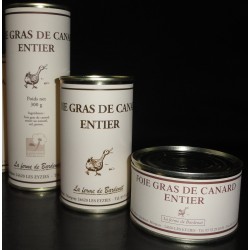 Foie Gras Entier de Canard - Boîte  disponibles en plusieurs tailles