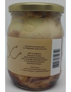 Canard Sauce Foie Gras 600 g - Les Mille Sources - Vue 2 -Etiquette arrière
