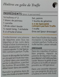 Spécialité culinaire saveur Truffes - Vue 4 - Huitres en gelée de Truffe