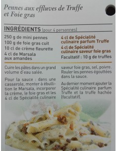 Spécialité culinaire saveur Truffes - Vue 5 - Pennes aux effluves de Truffe et Foie Gras