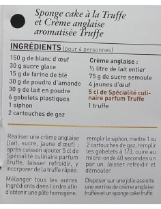 Spécialité culinaire saveur Truffes - Vue 8 - Sponge Cake à la Truffe et crème Anglaise à la Truffe