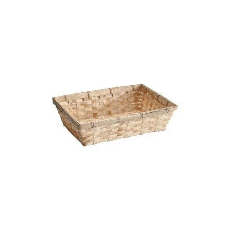 EMBALLAGE PANIERE BAMBOU 30X20X7 + FIBRES DE BOIS + CELLOPHANE