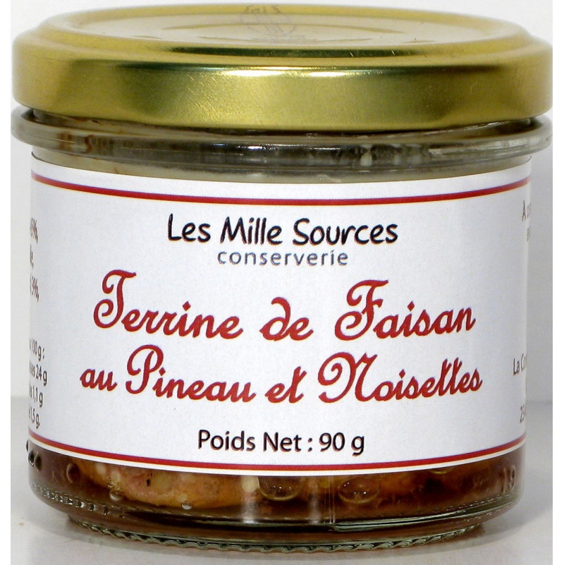 Terrine de Faisan au Pineau et Noisettes 90 g - Vue 1 - Bocal