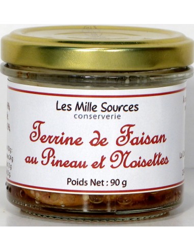 Terrine de Faisan au Pineau et Noisettes 90 g - Vue 1 - Bocal