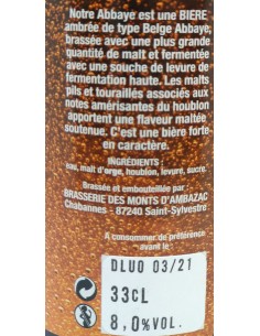 Bière Abbaye 33 cl - Brasserie des Monts d'Ambazac - Vue 2