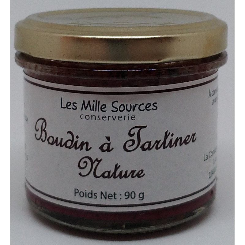 Boudin à Tartiner Nature 90 g - Les Mille Sources - photo 1