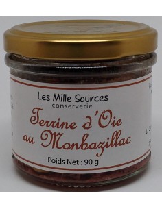 Terrine d'Oie au Montbazillac 90 g - Les Mille Sources - photo 1