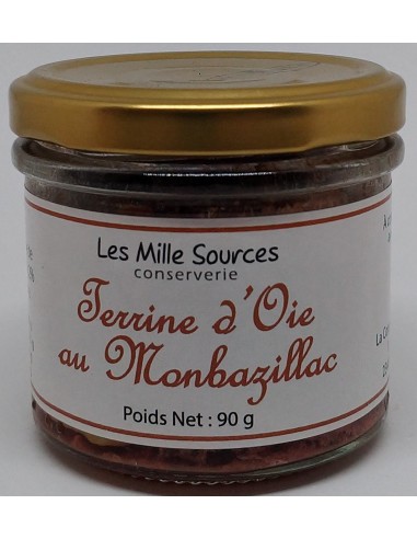 Terrine d'Oie au Montbazillac 90 g - Les Mille Sources - photo 1