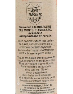 Bière Abbaye 75cl - Brasserie des Monts d'Ambazac - Vue 3