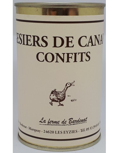 Gesiers de Canard Confits 450 g  - La Ferme de Bardenat - Vue 1