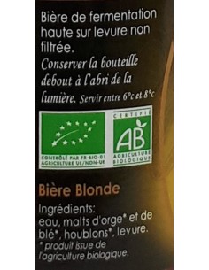 Bière Blonde BIO La Bergère - 75 cl - Vue 3