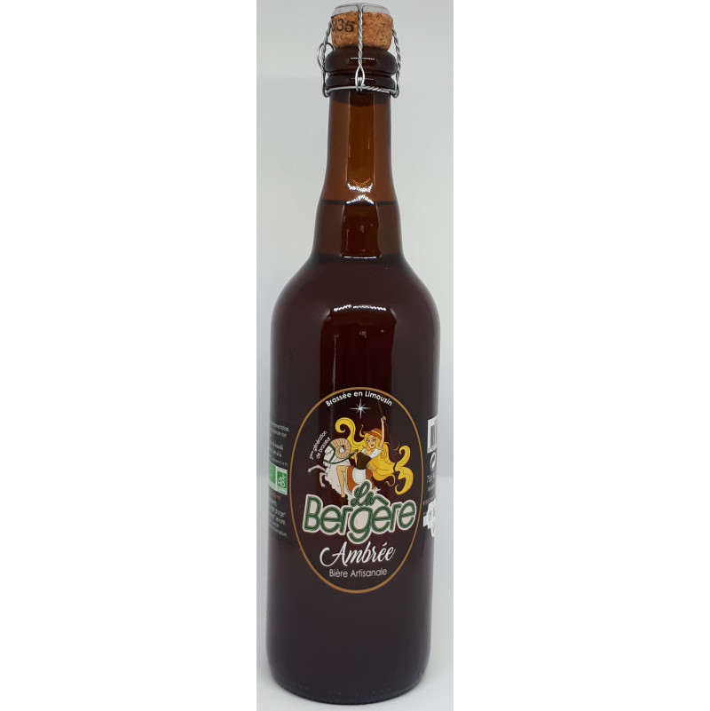 Bière Ambrée BIO La Bergère - 75 cl - Vue 1