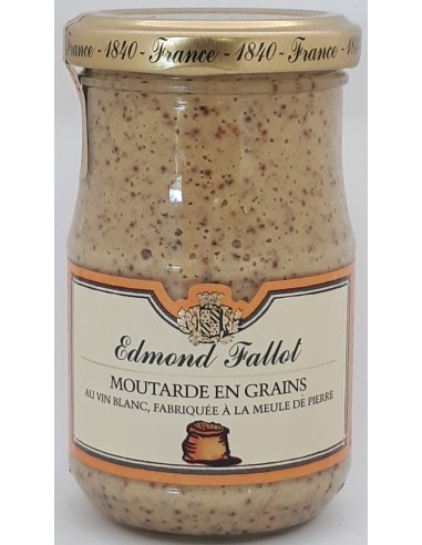 Moutarde en Grain au Vin Blanc 205 g Edmond FALLOT - Vue 1 Moutarde en Grain au Vin Blanc 205 g Edmond FALLOT - Vue 1