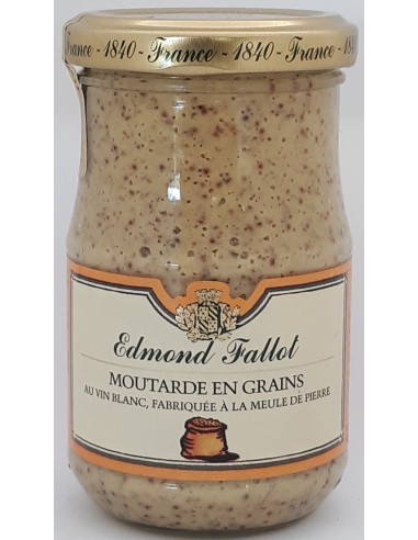 Moutarde en Grain au Vin Blanc 205 g Edmond FALLOT - Vue 1