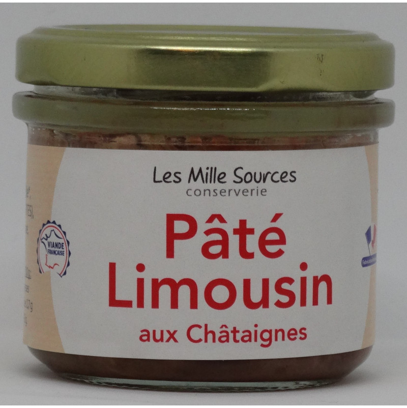 Pâté Limousin aux Châtaignes 90 g - Les Mille Sources - Photo 1