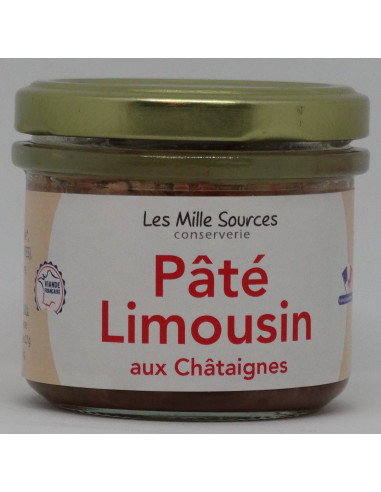 Pâté Limousin aux Châtaignes 90 g - Les Mille Sources - Photo 1