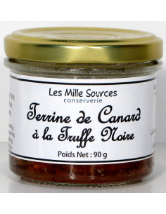 Terrine de Canard à la Truffe Noire 90 g - Les Mille Sources - Photo 1