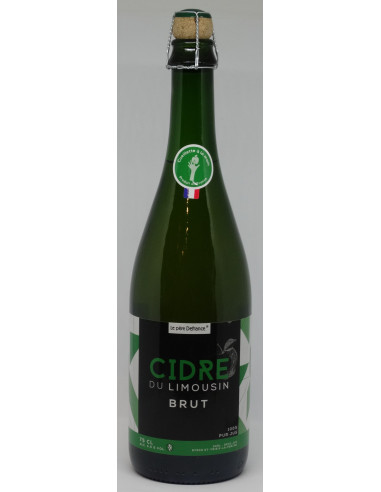 Cidre du Limousin - Brut - 75 cl - Le Père Defrance - Photo 1 Cidre du Limousin - Brut - 75 cl - Le Père Defrance - Photo 1
