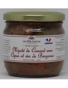 Mijoté de Canard aux Cèpes 320 g - Les Mille Sources - Photo 1